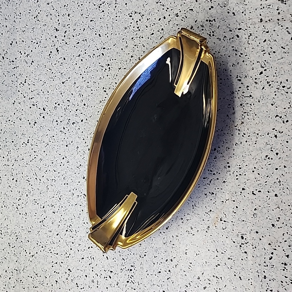 Carlton ware made in England,  black and gold.